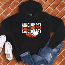 Load image into Gallery viewer, Groovy Cincinnati Football Hoodie
