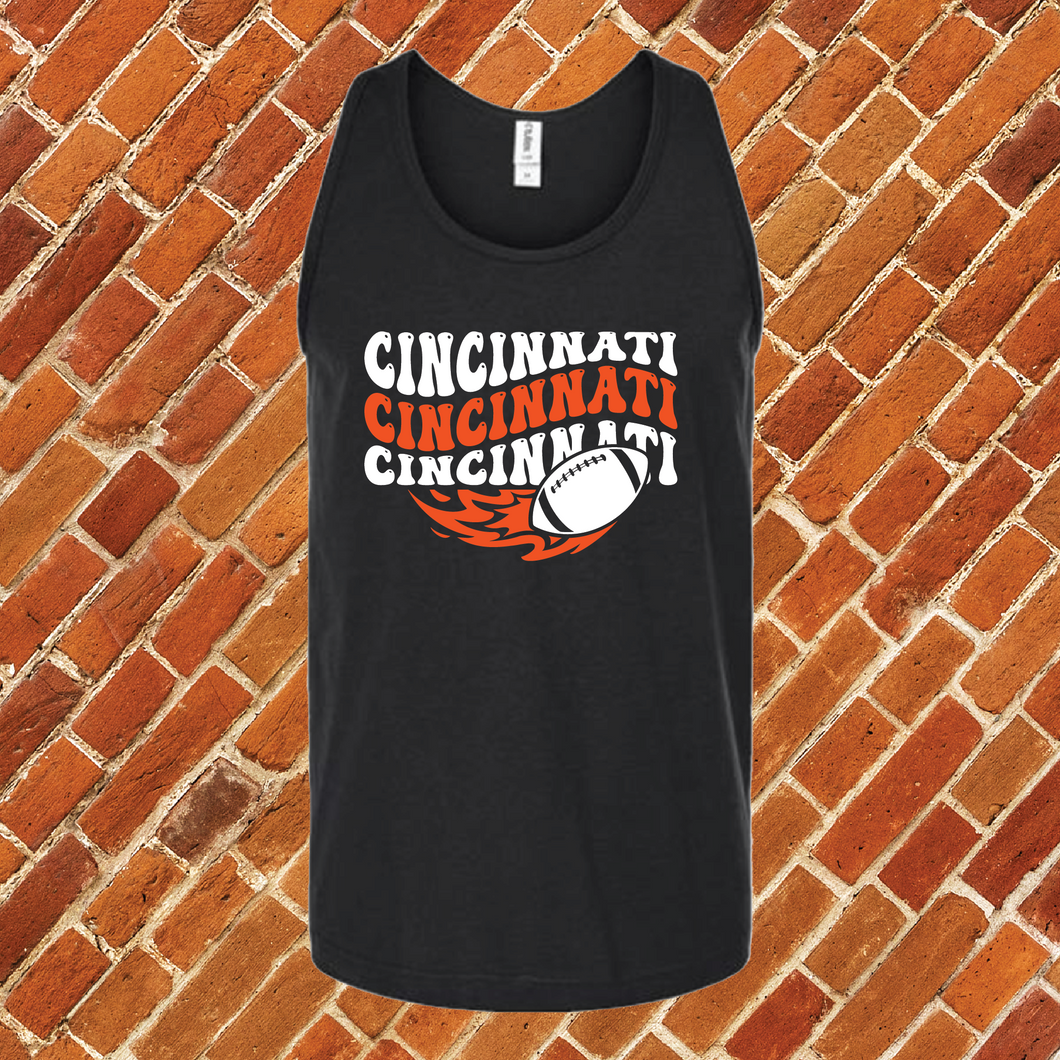 Groovy Cincinnati Football Unisex Tank Top