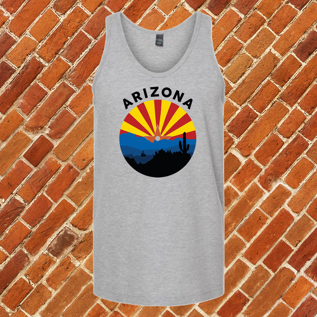 Arizona Flag circle Unisex Tank Top