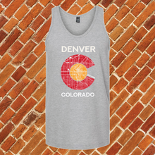 Load image into Gallery viewer, Denver District Map Unisex Tank Top

