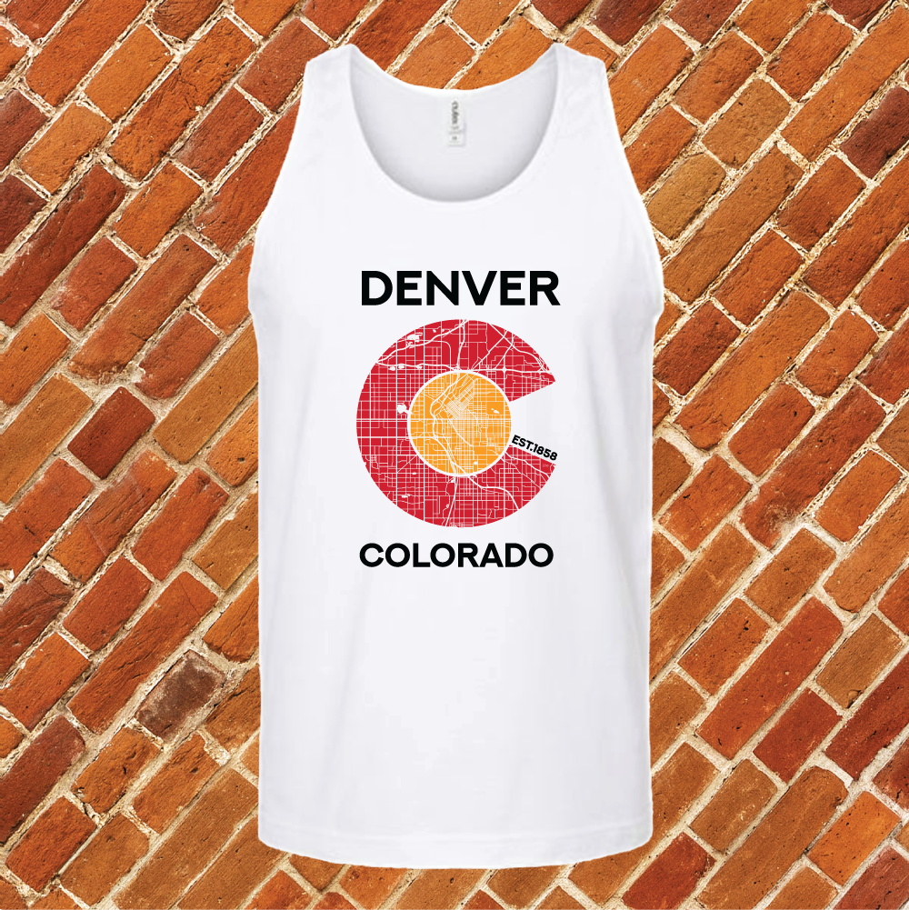 Denver District Map Unisex Tank Top