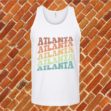 Load image into Gallery viewer, Atlanta Pastel Repeat Unisex Tank Top
