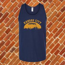 Load image into Gallery viewer, Vintage Kansas City Football Skyline Unisex Tank Top
