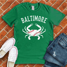 Load image into Gallery viewer, Baltimore Crab Baseball Tee
