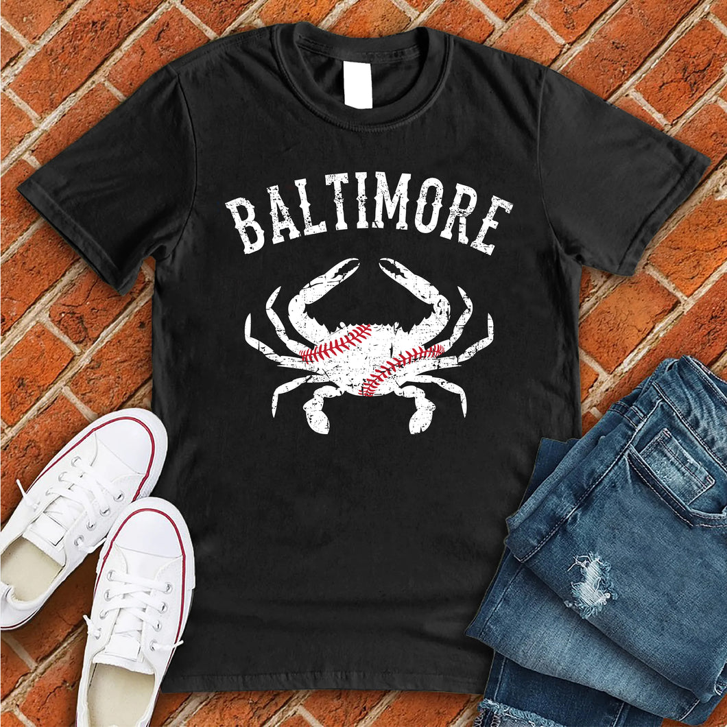 Baltimore Crab Baseball Tee