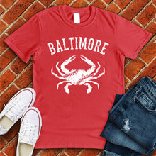 Load image into Gallery viewer, Baltimore Crab Baseball Tee
