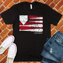 Load image into Gallery viewer, Cincinnati Baseball Flag Tee
