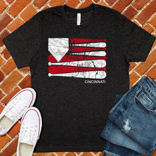 Load image into Gallery viewer, Cincinnati Baseball Flag Tee
