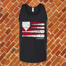 Load image into Gallery viewer, Cincinnati Baseball Flag Unisex Tank Top
