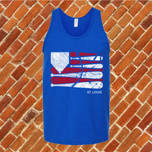 Load image into Gallery viewer, St. Louis Baseball Flag Unisex Tank Top
