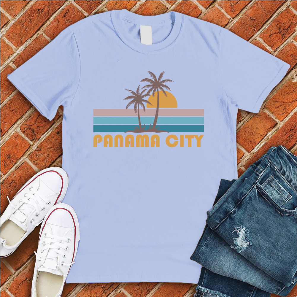 Panama City Palm Sunset Tee