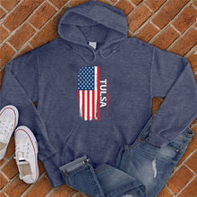 Load image into Gallery viewer, Tulsa Flag Varsity Type Hoodie
