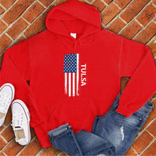 Load image into Gallery viewer, Tulsa Flag Varsity Type Hoodie
