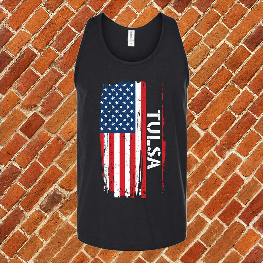 Tulsa Flag Varsity Type Unisex Tank Top