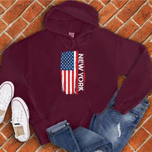 Load image into Gallery viewer, New York Flag Varsity Type Hoodie
