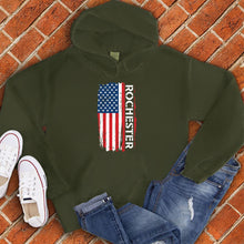 Load image into Gallery viewer, Rochester Flag Varsity Type Hoodie
