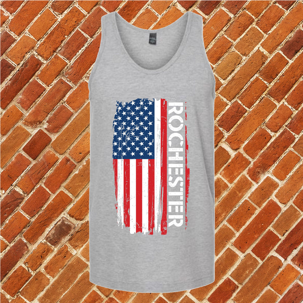Rochester Flag Varsity Type Unisex Tank Top