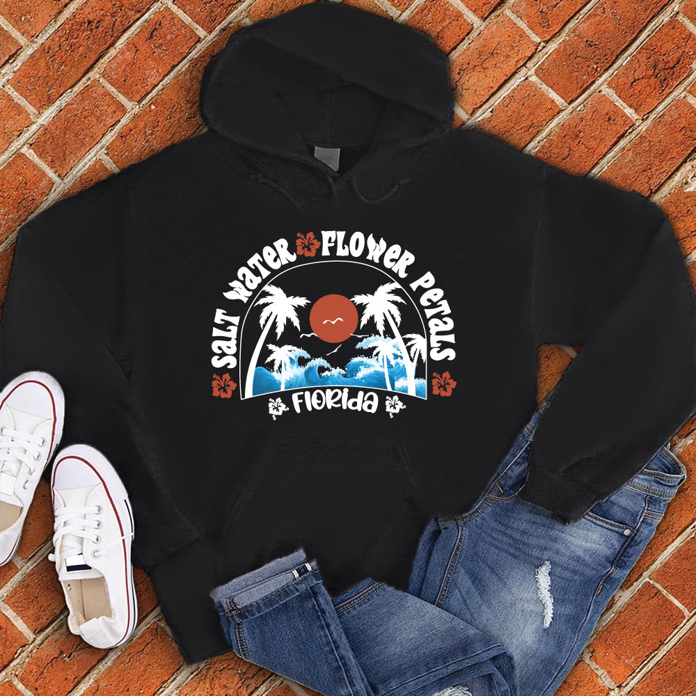 Salt Water Flower Petals Florida Hoodie