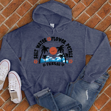 Load image into Gallery viewer, Salt Water Flower Petals Florida Hoodie
