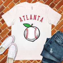 Load image into Gallery viewer, Atlanta Peach Lace Baseball Tee
