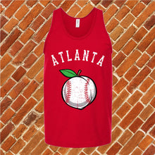 Load image into Gallery viewer, Atlanta Peach Lace Baseball Unisex Tank Top
