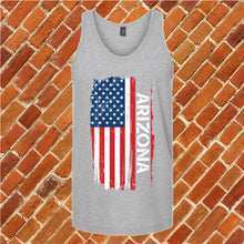 Load image into Gallery viewer, Arizona Flag Varsity Type Unisex Tank Top
