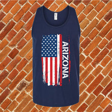 Load image into Gallery viewer, Arizona Flag Varsity Type Unisex Tank Top

