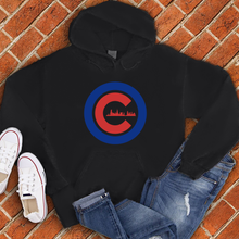 Load image into Gallery viewer, Chicago Baseball Skyline Hoodie
