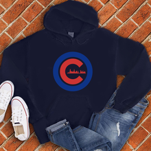 Load image into Gallery viewer, Chicago Baseball Skyline Hoodie
