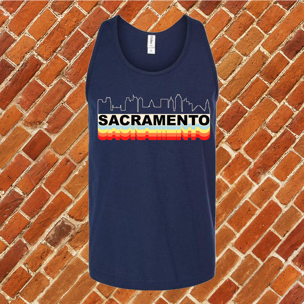 Retro Sacramento Unisex Tank Top
