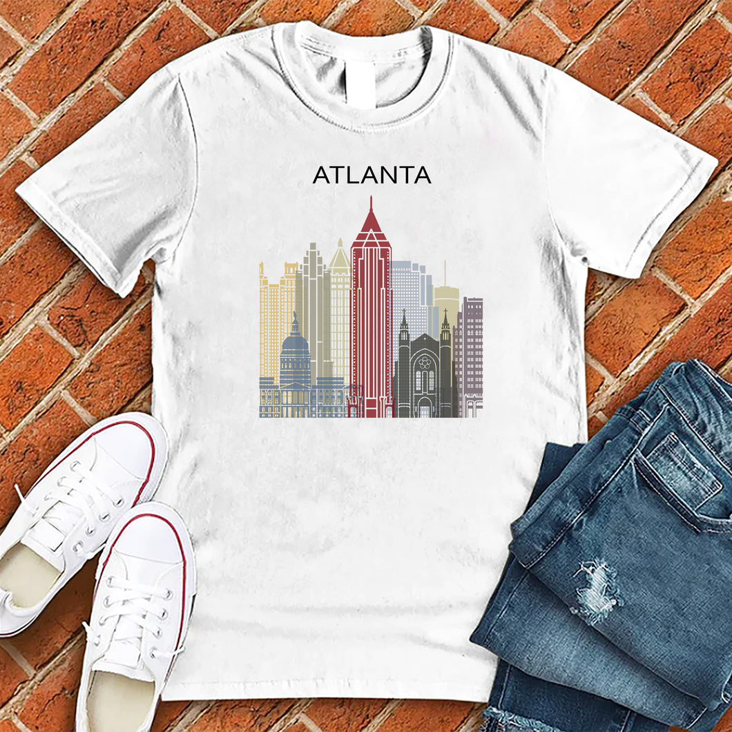 Atlanta Colorful Skyline Tee