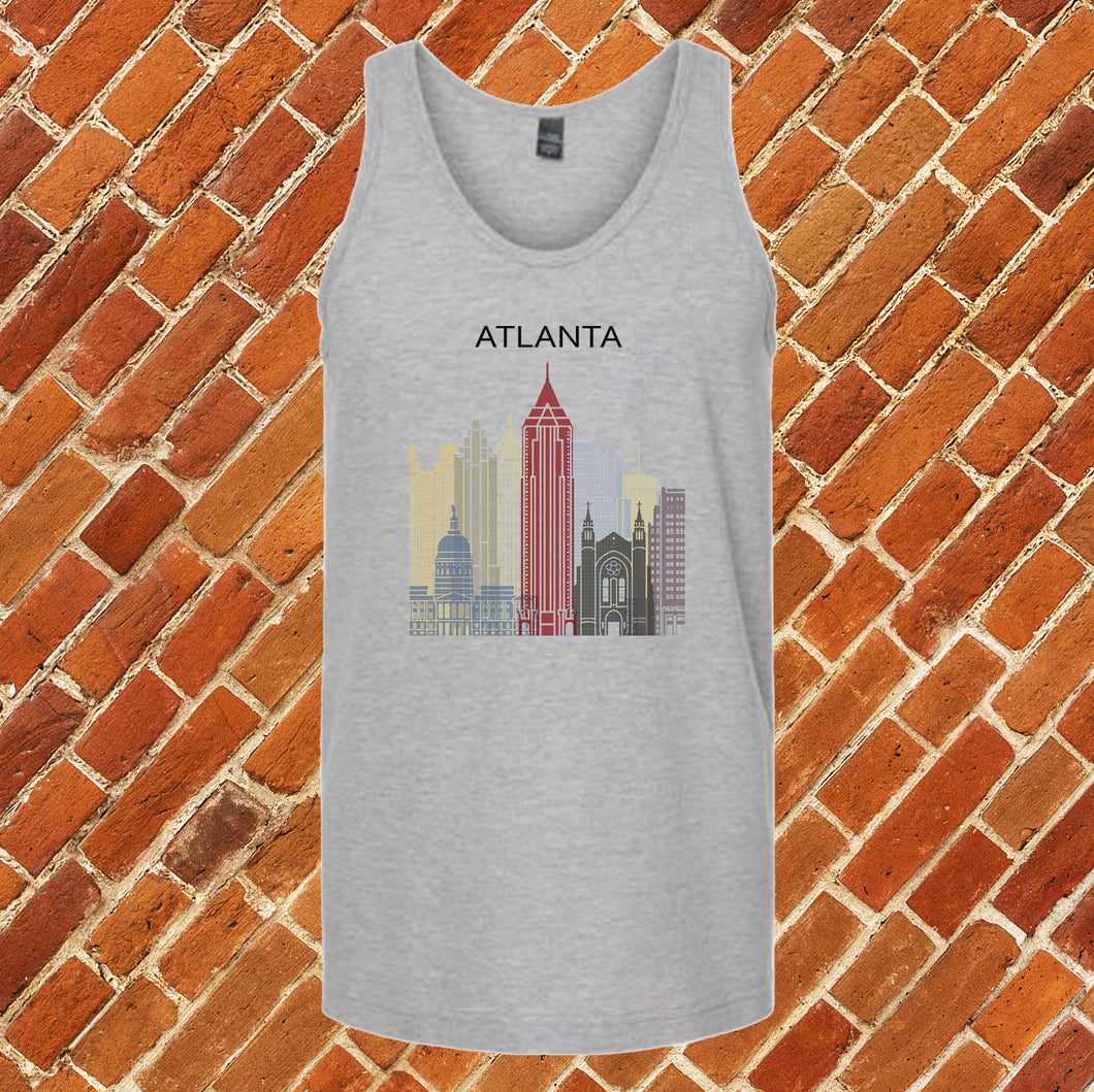Atlanta Colorful Skyline Unisex Tank Top