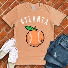 Load image into Gallery viewer, Atlanta Peach Baseball Tee
