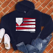 Load image into Gallery viewer, Arizona Baseball Flag Hoodie
