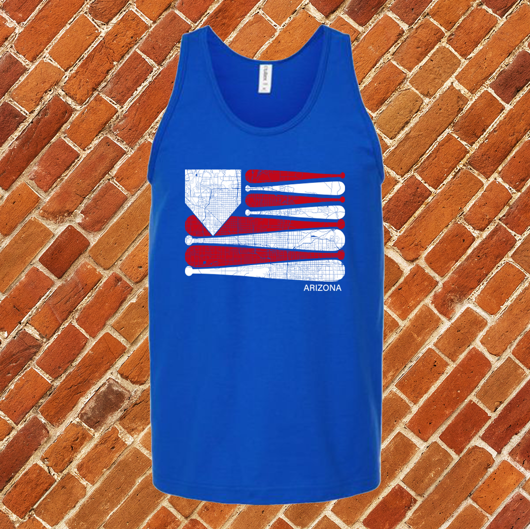 Arizona Baseball Flag Unisex Tank Top