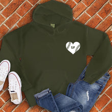 Load image into Gallery viewer, SF Baseball Pocket Heart Hoodie
