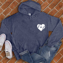 Load image into Gallery viewer, SF Baseball Pocket Heart Hoodie
