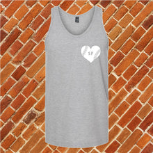 Load image into Gallery viewer, SF Baseball Pocket Heart Unisex Tank Top
