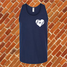 Load image into Gallery viewer, SF Baseball Pocket Heart Unisex Tank Top
