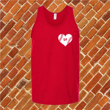 Load image into Gallery viewer, SF Baseball Pocket Heart Unisex Tank Top
