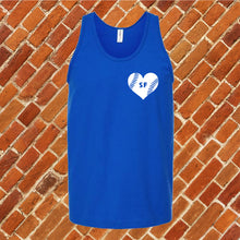 Load image into Gallery viewer, SF Baseball Pocket Heart Unisex Tank Top
