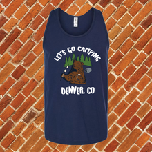 Load image into Gallery viewer, Let&#39;s Go Camping Denver Unisex Tank Top

