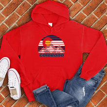 Load image into Gallery viewer, Colorado Mountains and Flag Circle Hoodie
