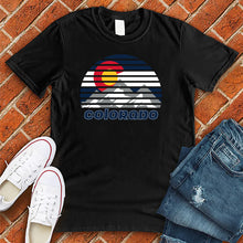 Load image into Gallery viewer, Colorado Mountains and Flag Circle Tee
