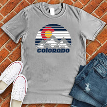 Load image into Gallery viewer, Colorado Mountains and Flag Circle Tee
