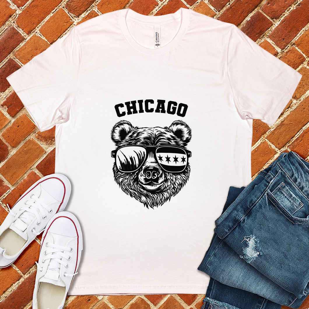 Chicago Bears Skyline And Flag Tee