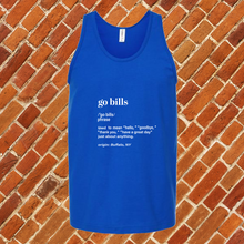 Load image into Gallery viewer, Go Bills Definition Unisex Tank Top

