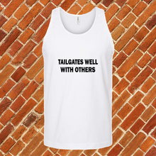 Load image into Gallery viewer, Tailgates Well With Others Unisex Tank Top
