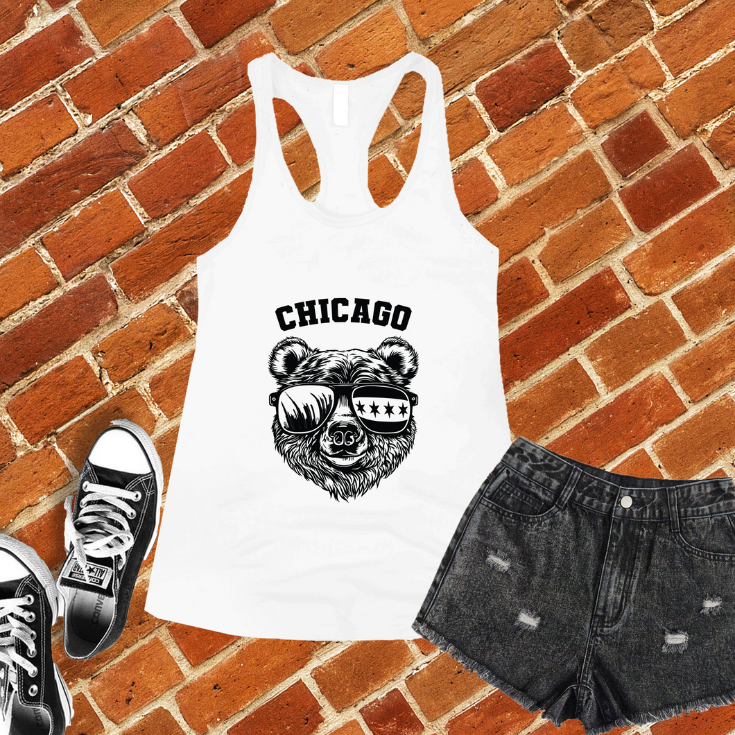 Chicago Bears Skyline and Flag Women's Tank Top