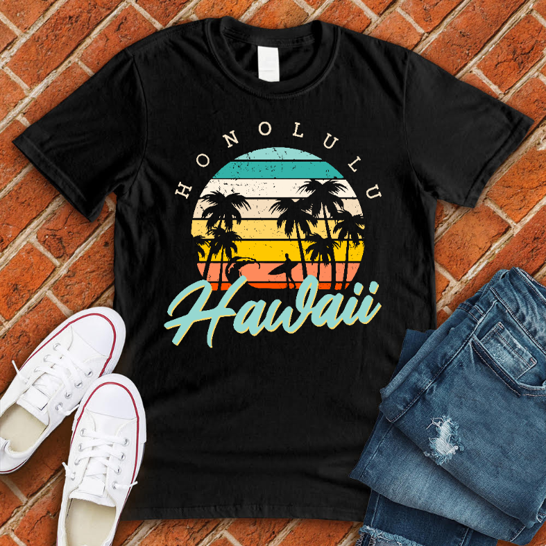 Honolulu Palm Trees Tee